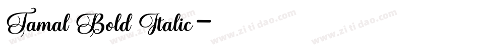 Tamal Bold Italic字体转换